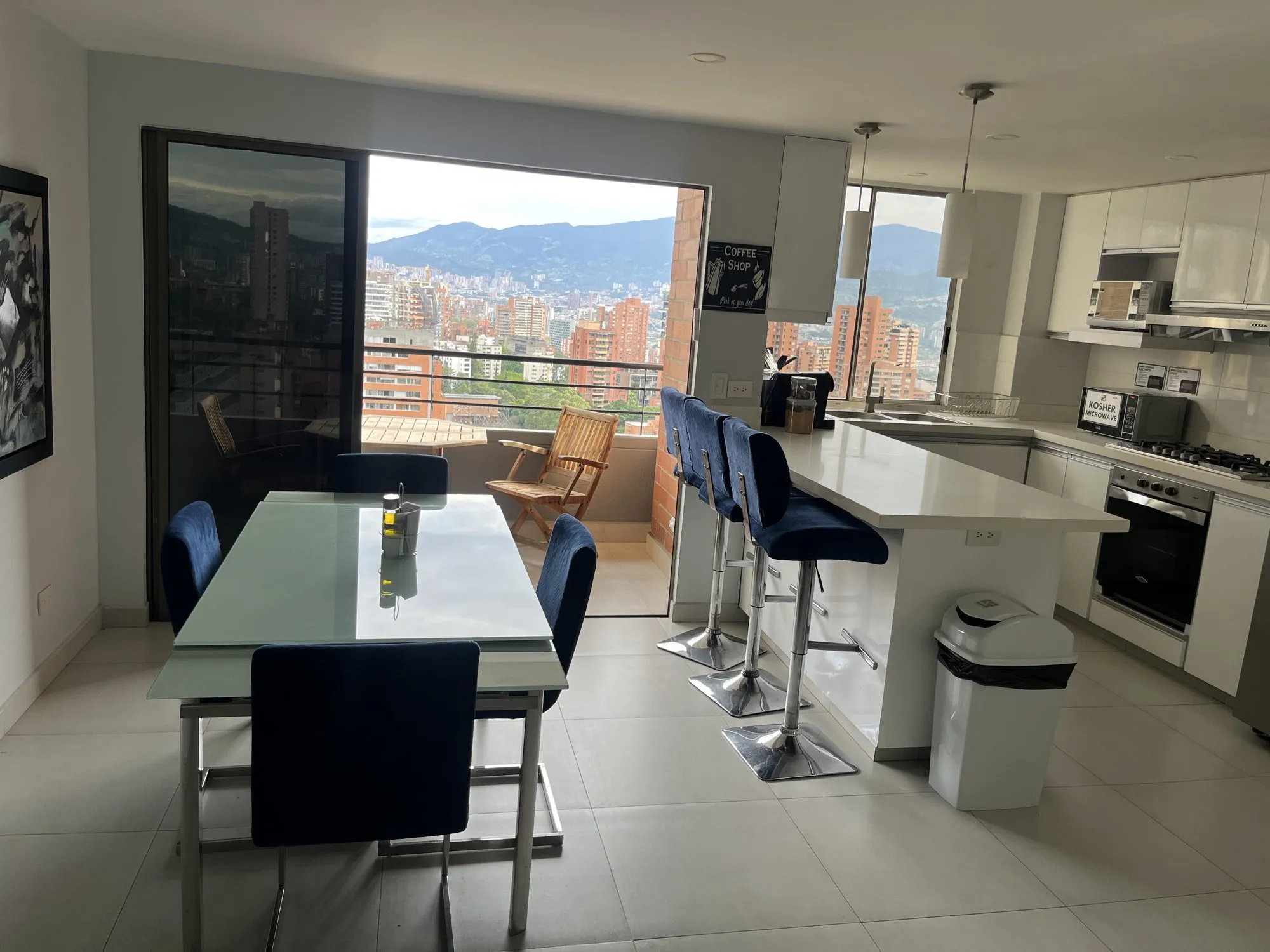 Dining room and kitchen